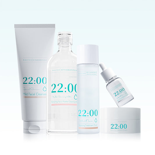 22:00 アネトス 5点セット(トナー+セラム+クリーム+クレンザー+クレンジングウォーター)