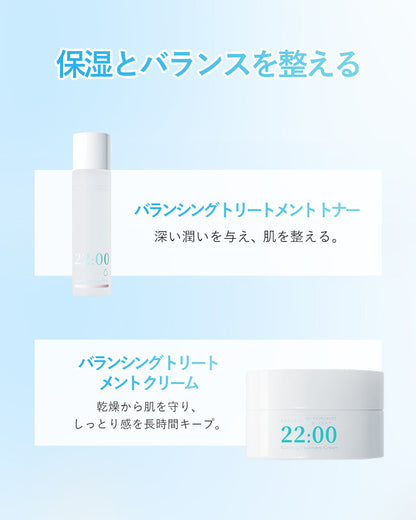 22:00 アネトス 5点セット（トナー＋セラム＋クリーム＋洗顔料＋クレンジングウォーター）