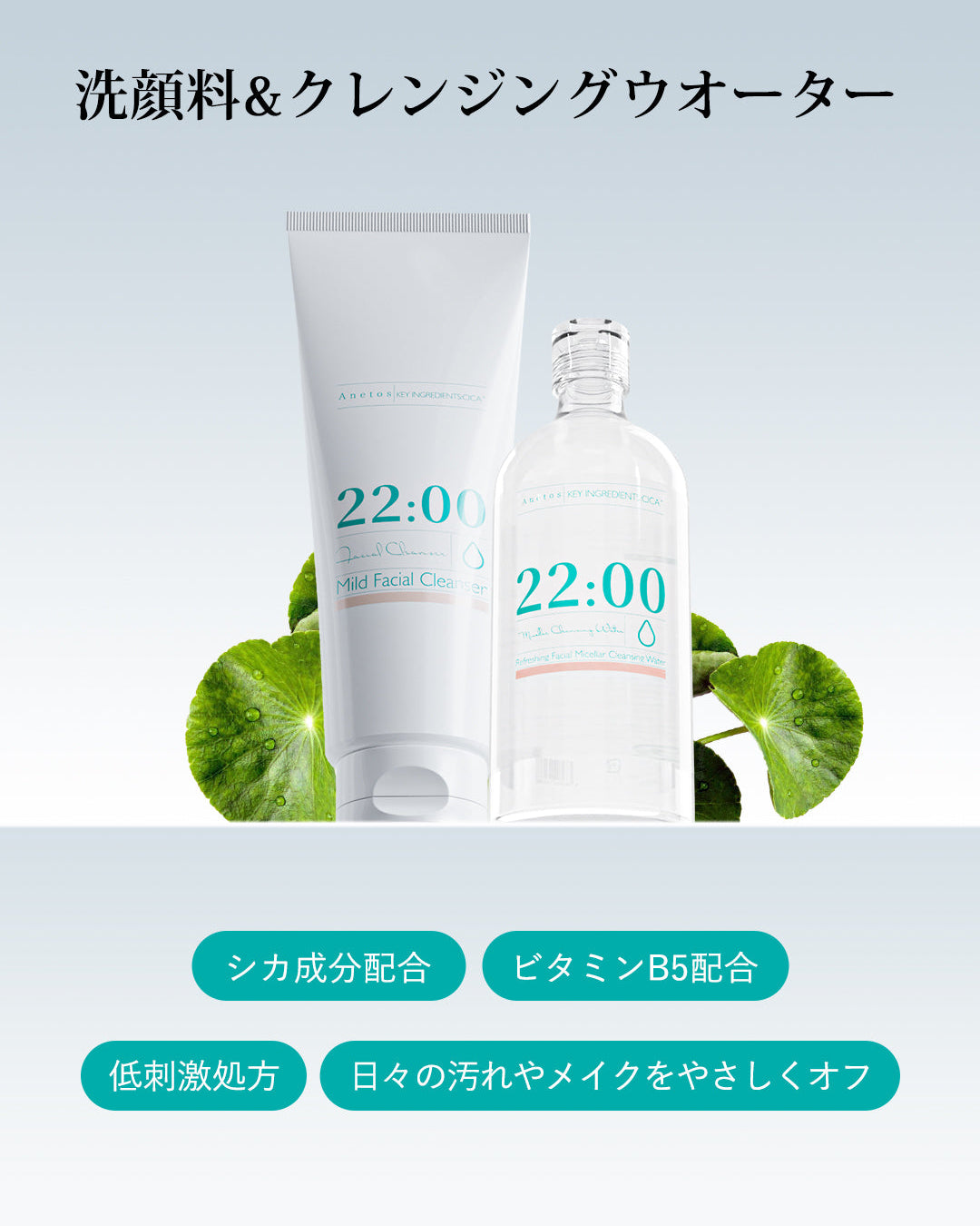 22:00 アネトス リフレッシング フェイシャル マイセラー クレンジング