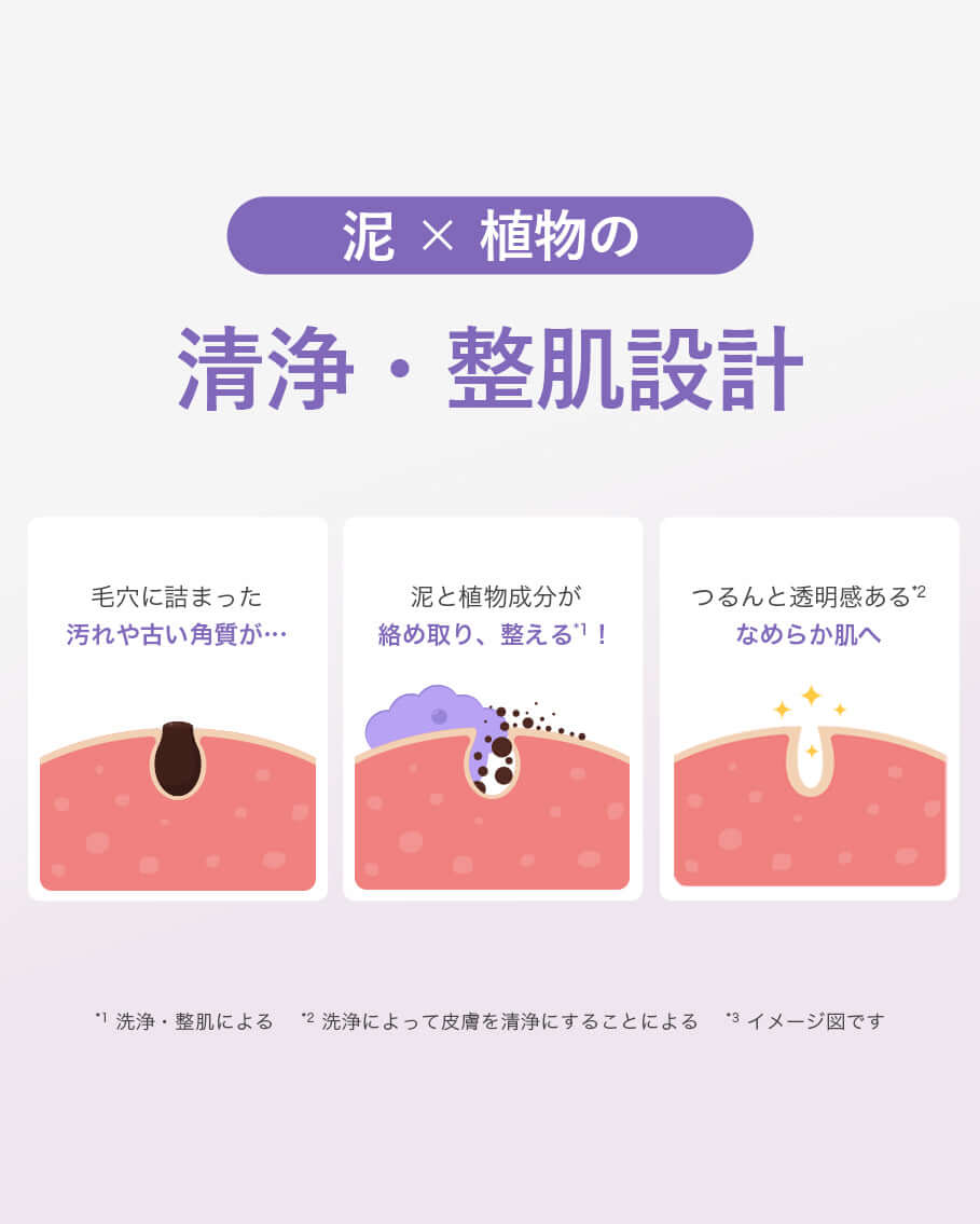 00:00 アネトス クラリファイング クレー パック に関する洗浄・整肌のイメージ図