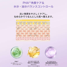 00:00 PHA Pバランス セラムの成分を紹介する画像。PHA、セイヨウシロヤナギ樹皮エキス、サッカロミセス含有。