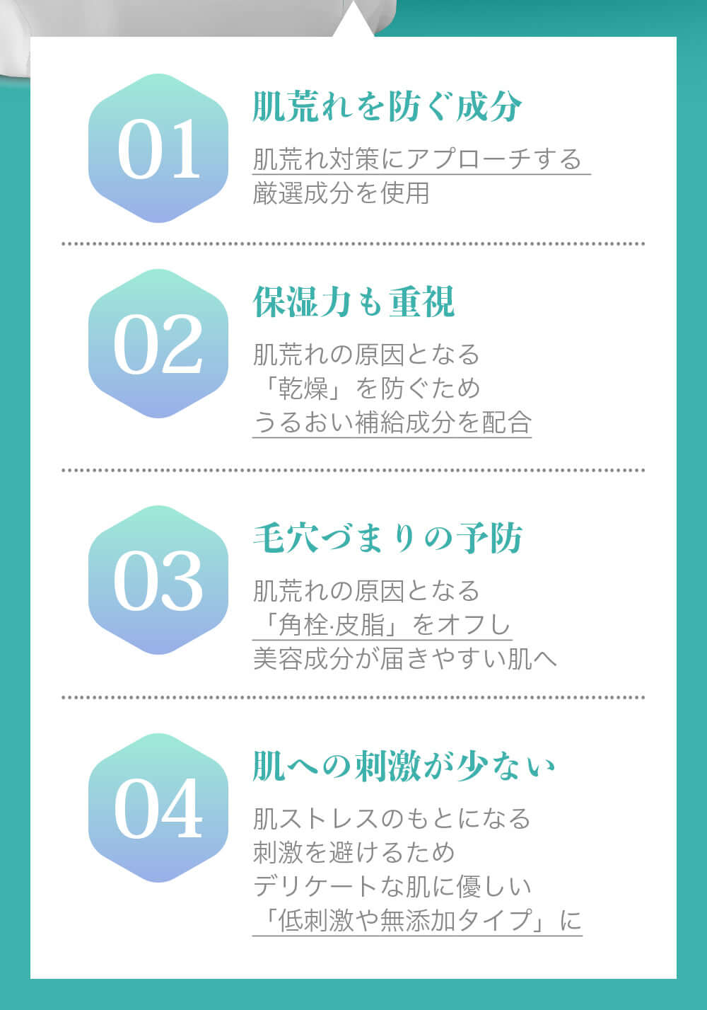 ANETOS 22:00 セラムの整肌成分と保湿成分を紹介する画像